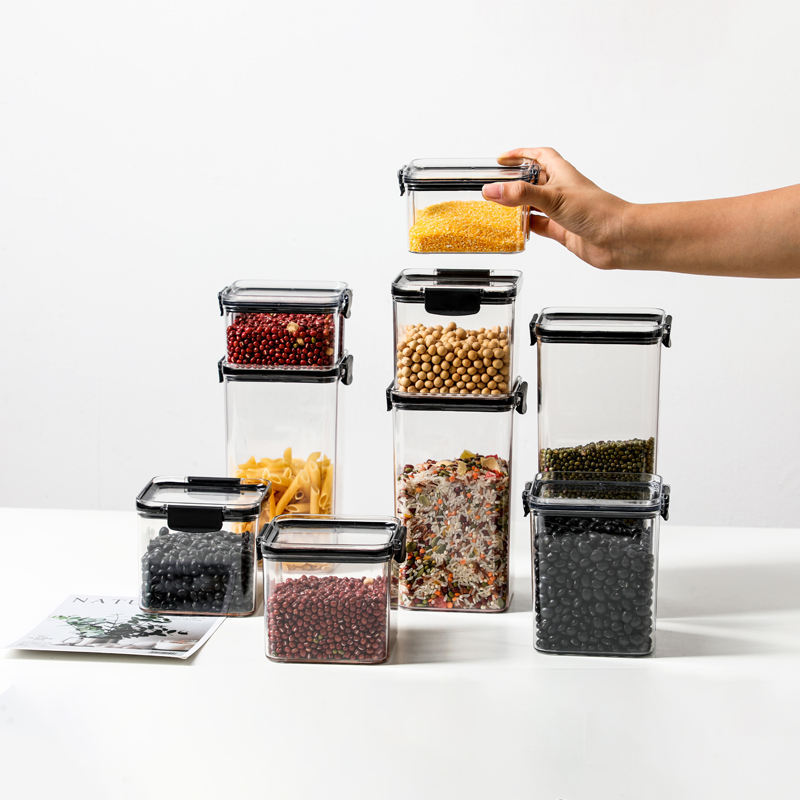 6 Piece Plastic Grain Containers