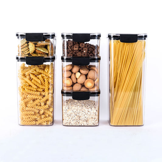 6 Piece Plastic Grain Containers