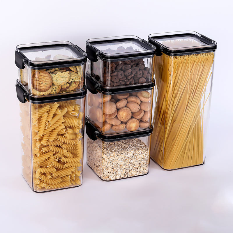 6 Piece Plastic Grain Containers